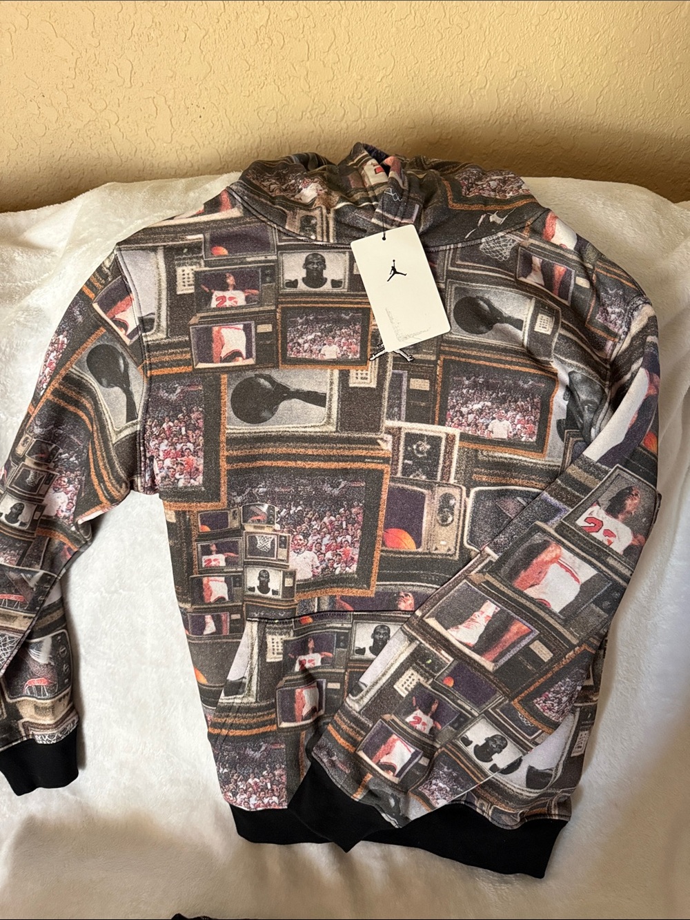 Jordan Multi-Photo Collage Pullover Hoodie - Black Trim